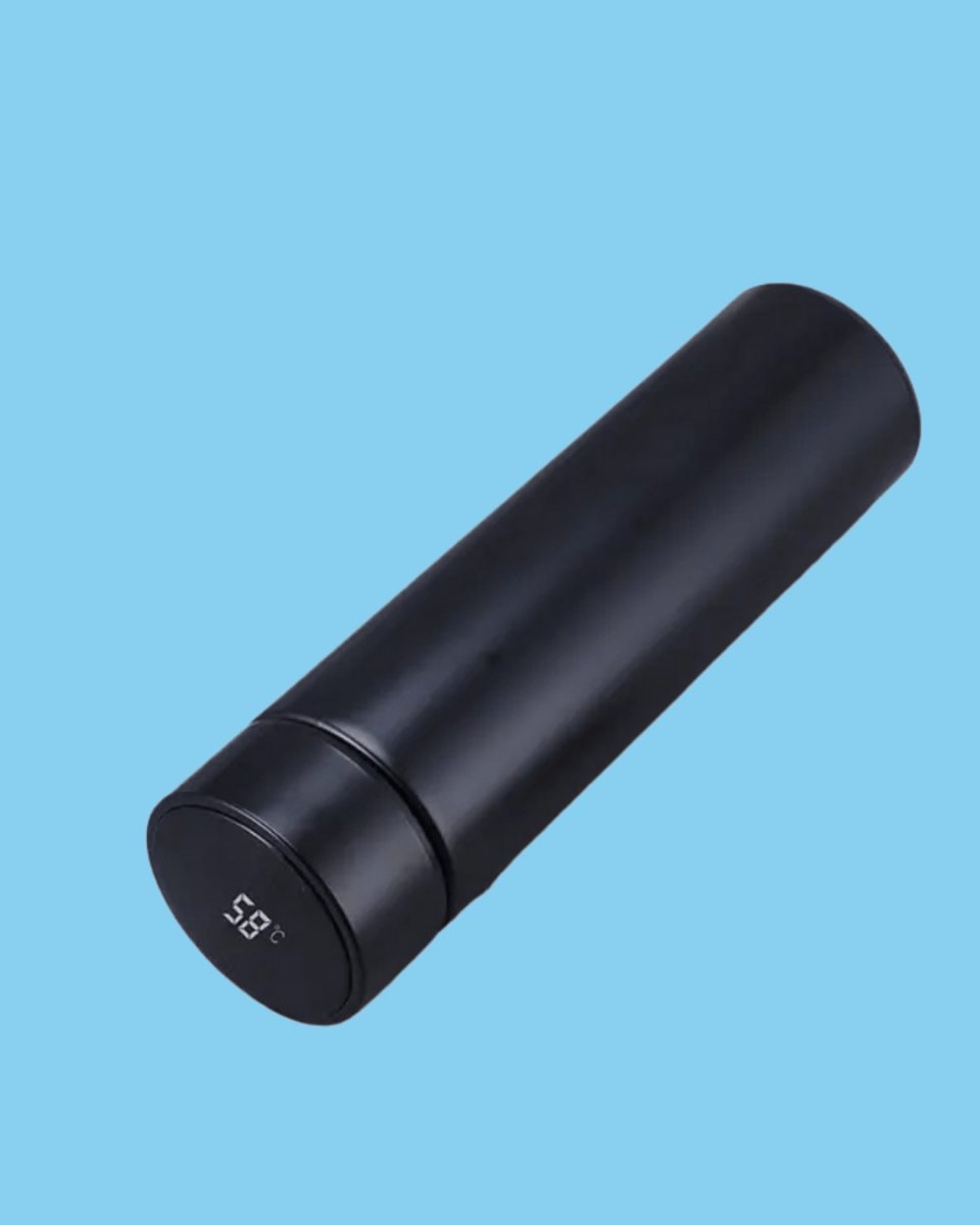 Botella inteligente con termómetro y control de temperatura - Negro - Thermo Quench